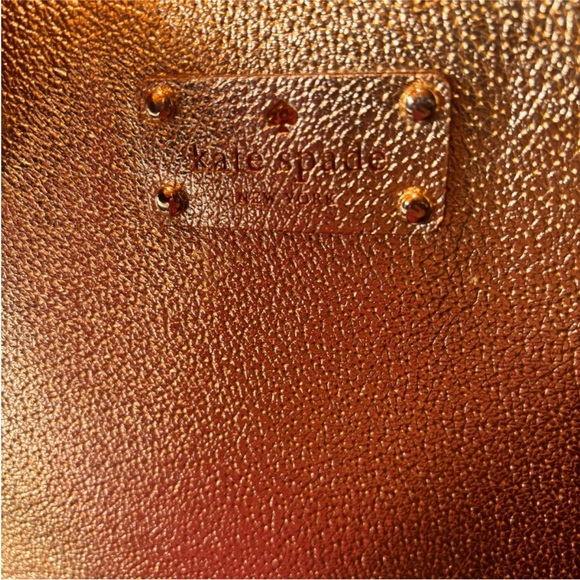 Kate Spade Wellesley Gold tote around 9.5"x 12"x 4.5" - Picture 3 of 11